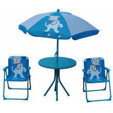 Cheap kids folding beach chair and table with umbrella